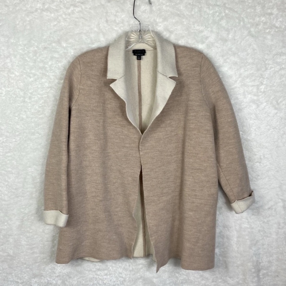 Talbots Thick Merino Wool Cardigan Shacket Women’s L Open Warm Cabincore Cozy